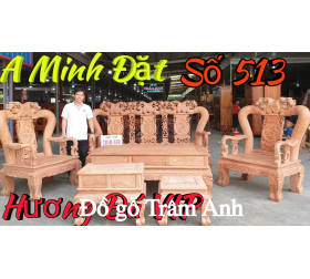 Bộ Bàn Ghế Đào Chim Hương Đá Cột 14 - 6 món vân vip 