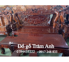 Salon Phòng khách bộ mã đáo thành công gỗ tràm cột 12-6 món