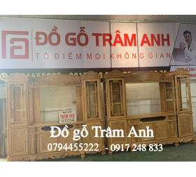 Kệ TiVi Gỗ Gõ Đỏ